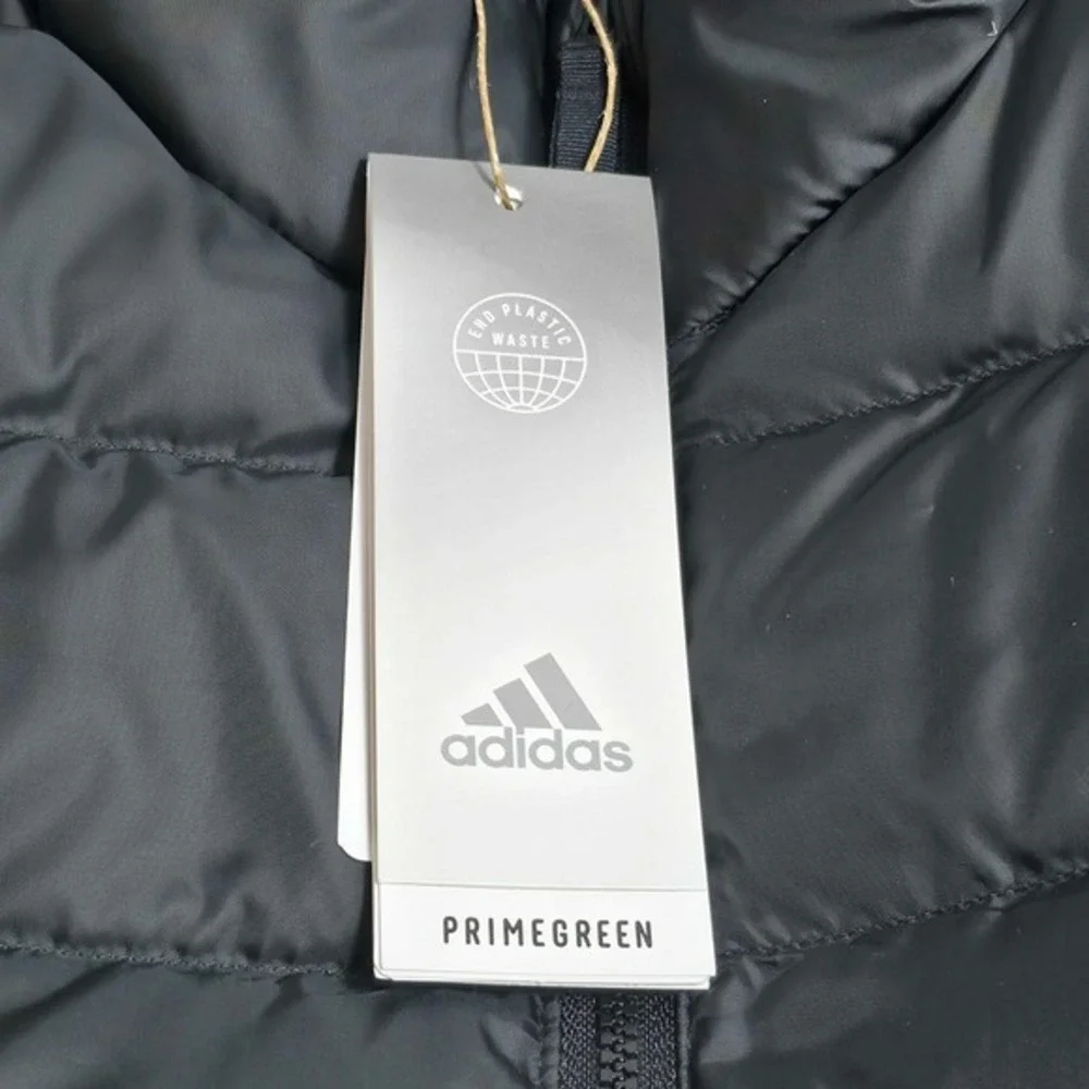 Adidas Essentials Down Filled Polyester Black Jacket Men's Size Large GH4589 NEW